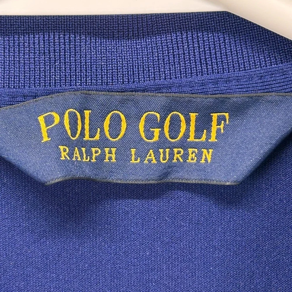 Polo Golf Ralph Lauren Polo Shirt Mens Large Blue Long Sleeve Stretch Richland